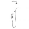 Burlington Severn Thermostatic Concealed Two Outlet Shower Valve, Hose & Handset with Fixed Head -Showers Shop VF3S V16 P