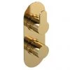 Venice Giro Twin Thermostatic Shower Valve with Diverter - Brushed Brass -Showers Shop VG8TW02BB p