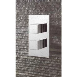 Crosswater - Water Square Thermostatic Shower Valve with 3 Way Diverter - WS2500RC -Showers Shop WS2500RC D1 460