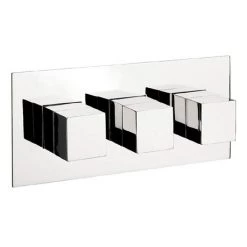 Crosswater - Water Square Thermostatic Shower Valve with 3 Way Diverter - Landscape - WS3001RC