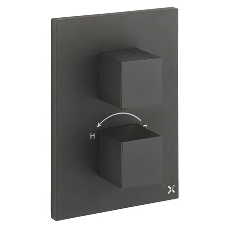Crosswater - Water Square/Verge Crossbox 2 Outlet Trim & Levers - Matt Black 3 Crosswater - Water Square/Verge Crossbox 2 Outlet Trim & Levers - Matt Black