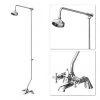 Victoria Bath Shower Mixer with Rigid Riser Kit & 5" Shower Head - Chrome -Showers Shop XABS01 p